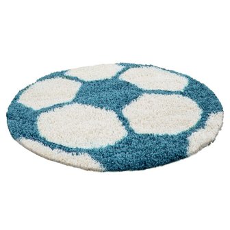 voetbalvloerkleed blauw