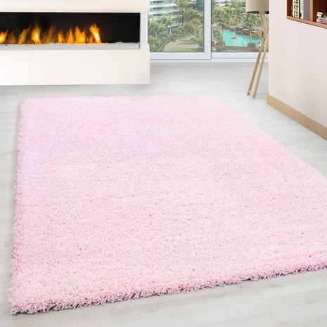 Nebu Gelukkig Aap Pink vloerkleed of karpet Life shaggy Ayyildiz - Vloerkleden en karpetten