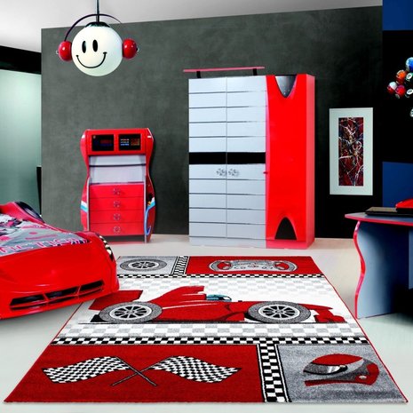 Vloerkleed Kids rood